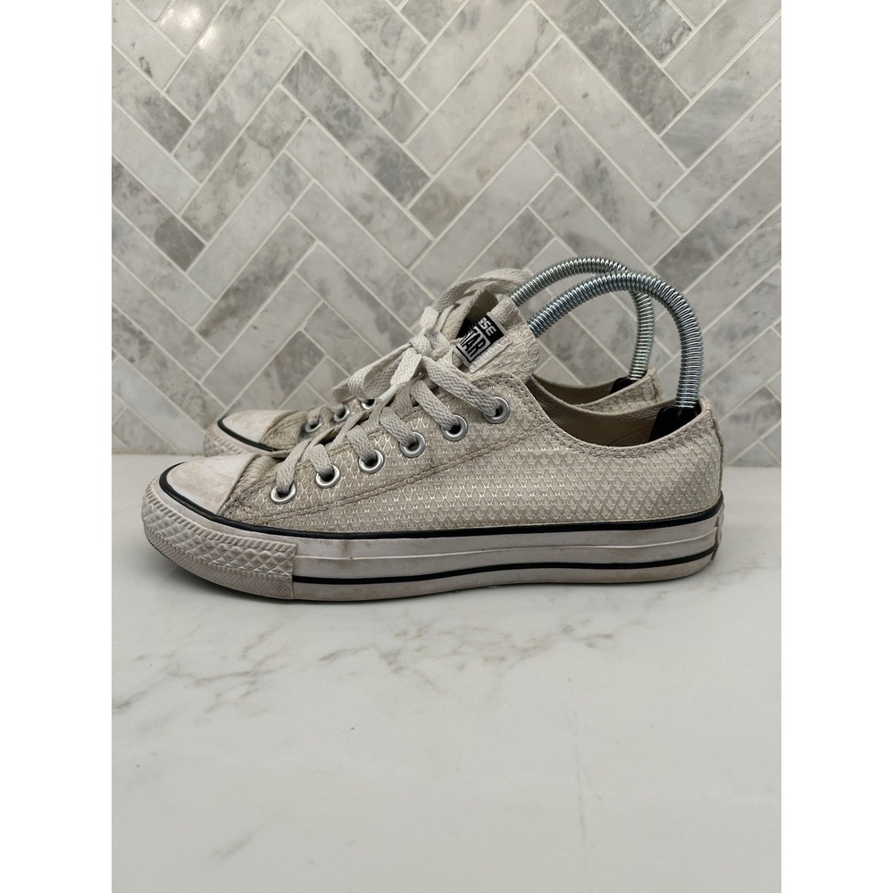 Converse Chuck Taylor All Star Low Top Textured Patterned Off White‎ Womens 7